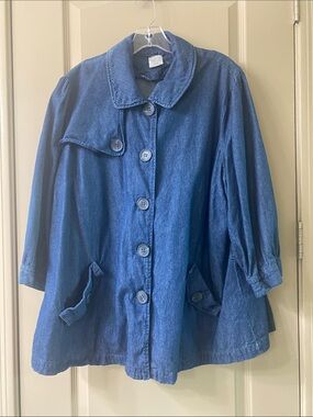 Denim Blue Women's Button-Front Jacket